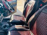 Seat Covers | Stitched Black and Red